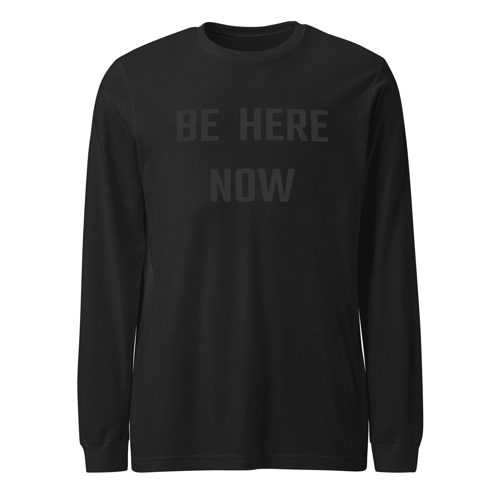 Unisex Long Sleeve Tee Black Heather Front 68F4141E10E63 Unisex Long Sleeve Tee Black Heather Front 68F4141E10E63