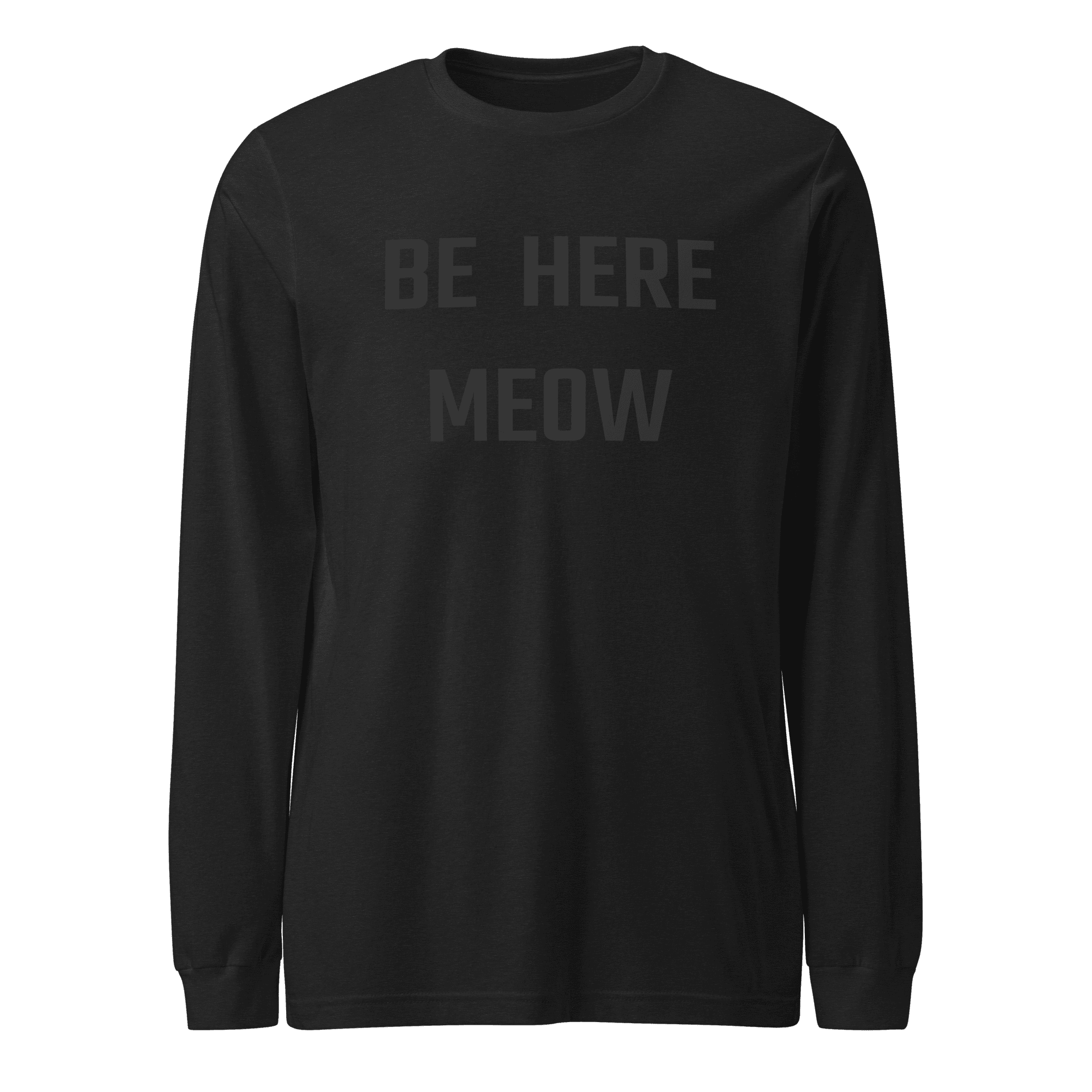 Unisex Long Sleeve Tee Black Heather Front 68F4142091Cb5 Unisex Long Sleeve Tee Black Heather Front 68F4142091Cb5