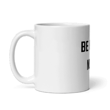 White Glossy Mug White 11 Oz Handle On Left 68F0953Ac8E46