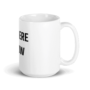 White Glossy Mug White 15 Oz Handle On Right 68F0970D97C57