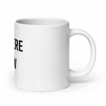 White Glossy Mug White 20 Oz Handle On Right 68F0953Ac9082